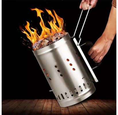 استارت دودکش ذغالی باربیکیو ظروف آشپزخانه فولاد گالوانیزه سنگین